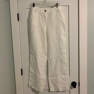 Chico’s white linen pants NEW